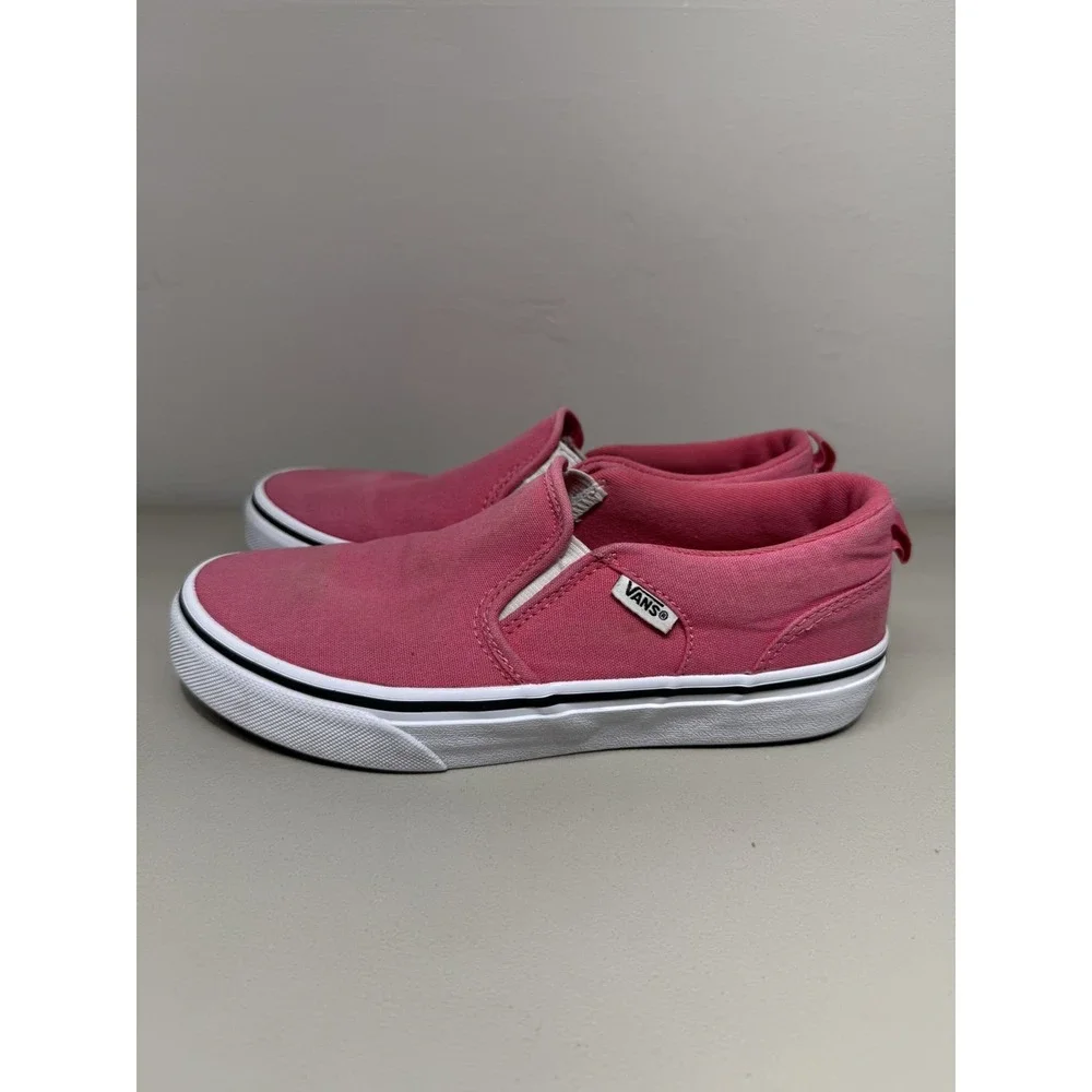 Vans Asher Slip On Shoes Womens 4 Honeysuckle Pink Canvas Skate Casual